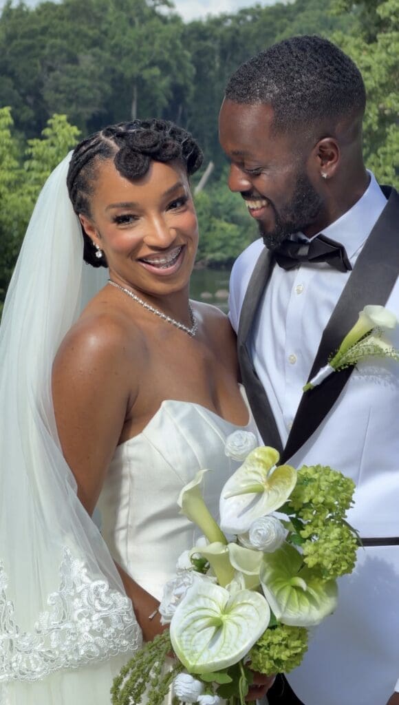 Wedding content creator capturing candid behind-the-scenes moments with a bride on her wedding day.